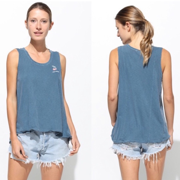 Sundry | Mon Cherry Raw Seams Tank Top Size XS - Picture 1 of 7